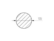 Ocel kruhová 105mm