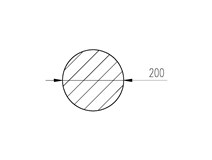 Ocel kruhová 200mm