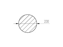 Ocel kruhová 230mm