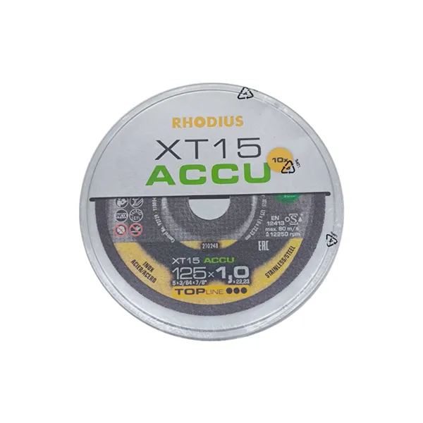 Kotouč řezný 125x1,0/ 22,2 XT15 ACCU EXENDED RHODIUS