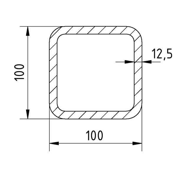 Jekl 100x100x12,5/S355