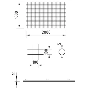 Síť svařovaná 5/100x100/1x2m černá