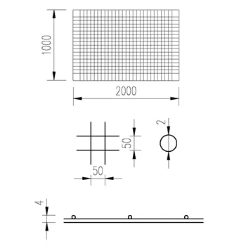 Síť svařovaná 2/50x50/1x2m pozinkovaná