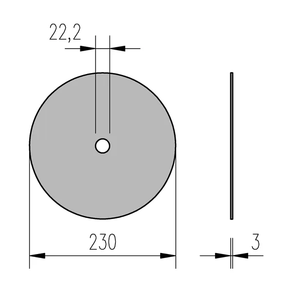 Kotouč řezný 230x3,0/ 22,2 