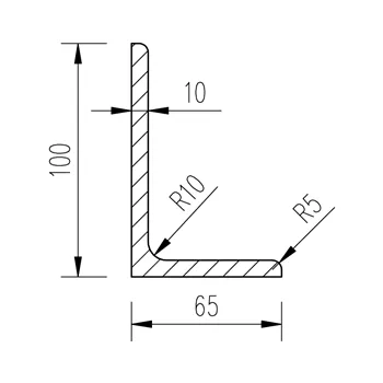 L 100x65x10