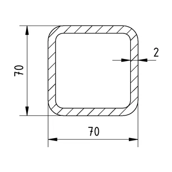 Jekl 70x70x2