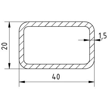 Jekl 40x20x1,5