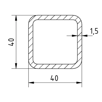 Jekl 40x40x1,5