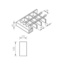 Schodišťový stupeň 1200x270/40x3 pozinkovaný