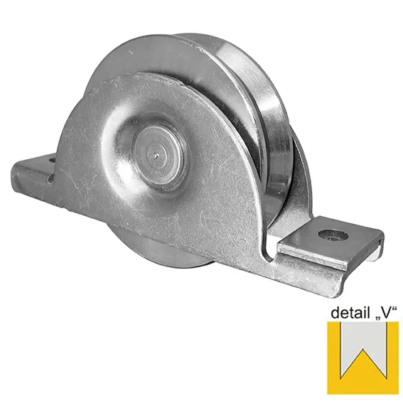 Kolečko pojezdu V 80mm Zn H/38V držák