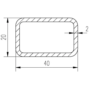 Jekl 40x20x2 pozinkovaný žárově ponorem/45µm