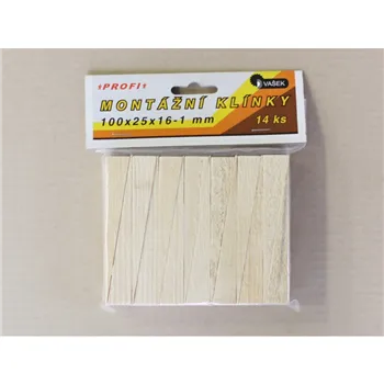 Klínky montážní 100x25x16 (14ks)