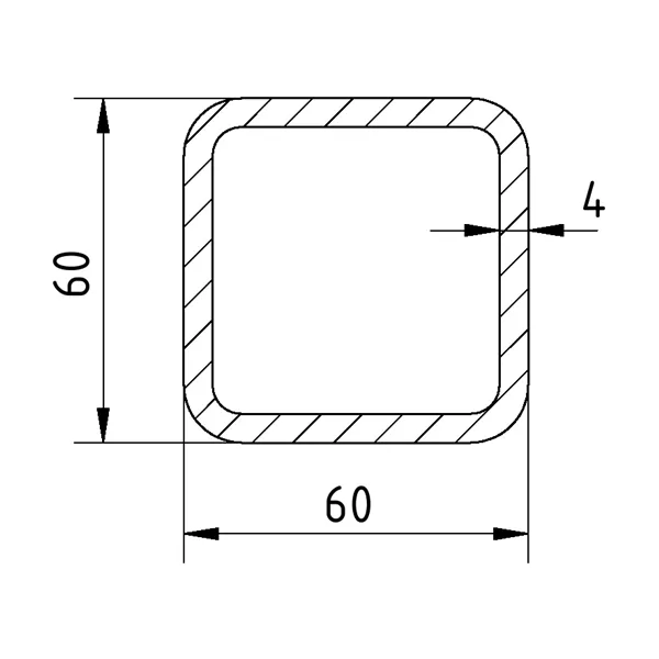 Jekl 60x60x4/S355