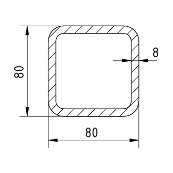 Jekl 80x80x8/S355