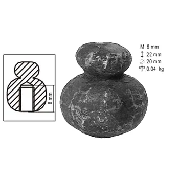 Matice kovářská kruhová Zn 20x22mm M 6-DOPRODEJ