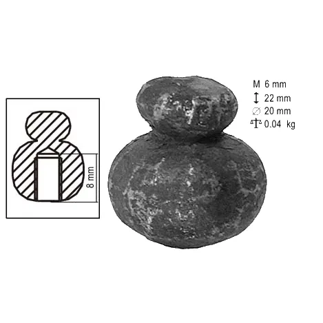 Matice kovářská kruhová Zn 20x22mm M 6-DOPRODEJ