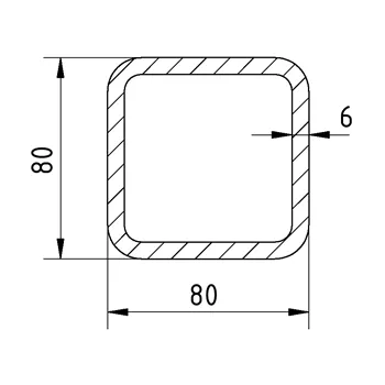 Jekl 80x80x6/S355