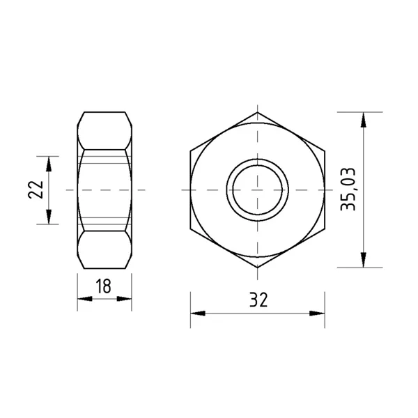 DIN 934 Zn M22 matice přesná 8
