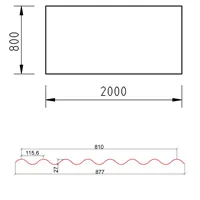 Vlnitý plech — DX51D+Z200 N-B 